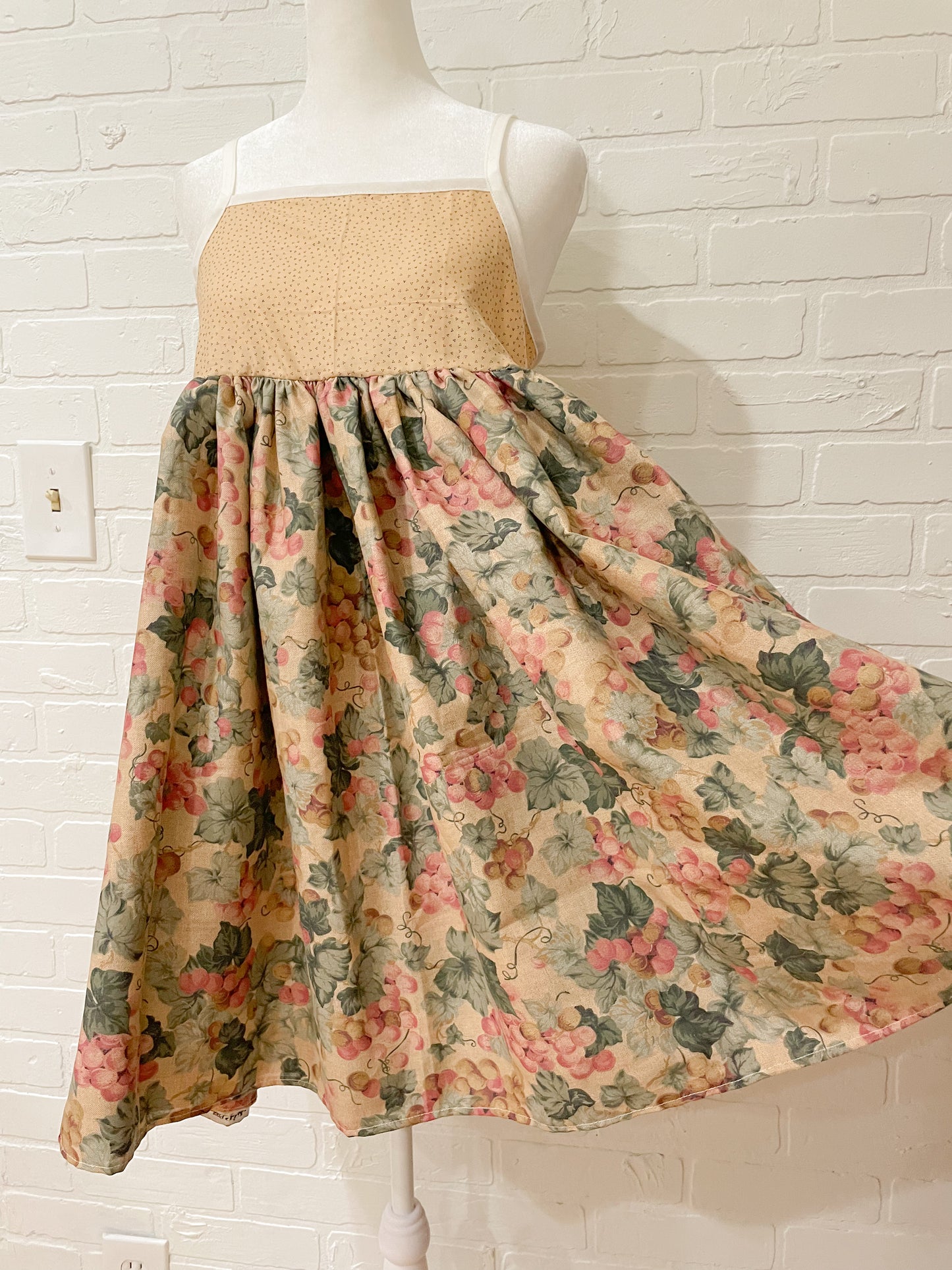 Handmade brown floral dress