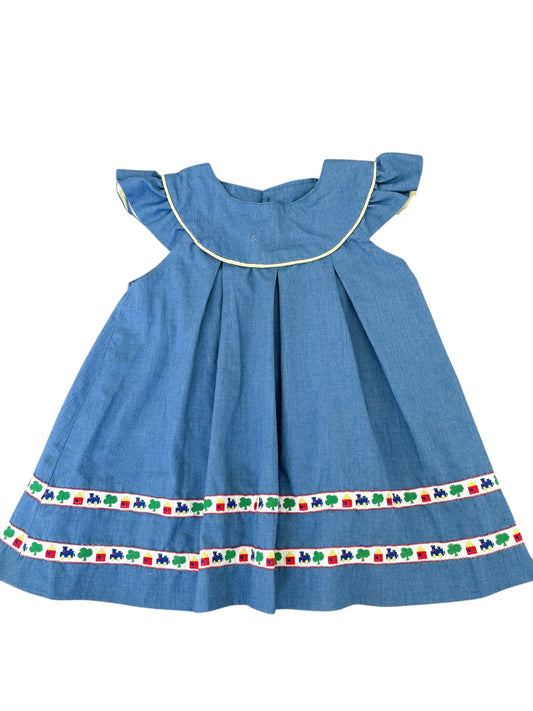 Youth blue house trim dress