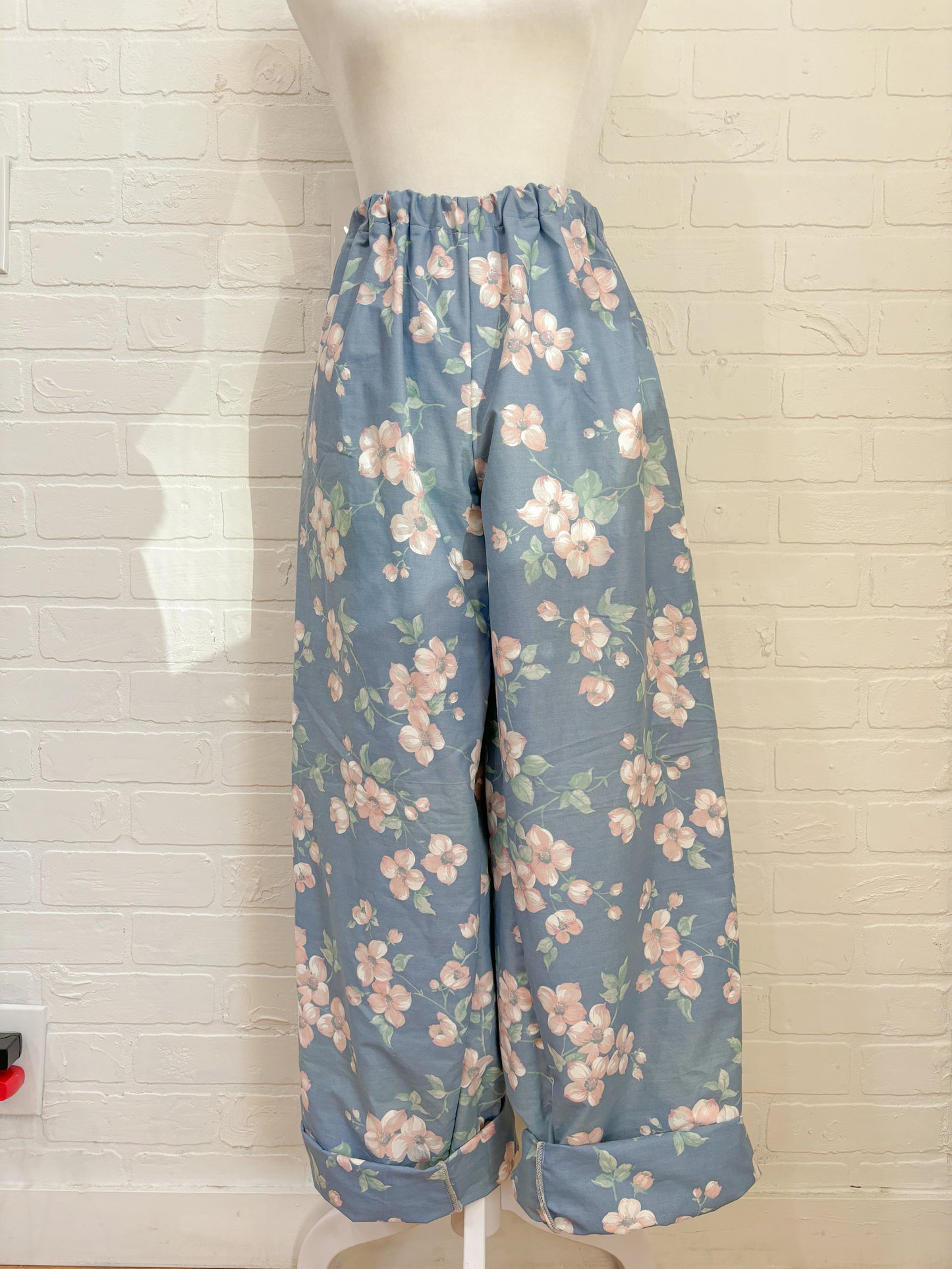 Blue floral pants