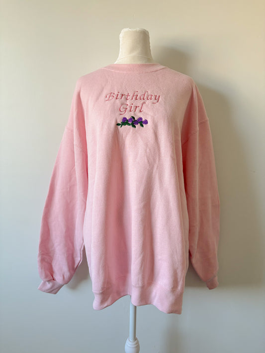 Birthday girl sweatshirt-L