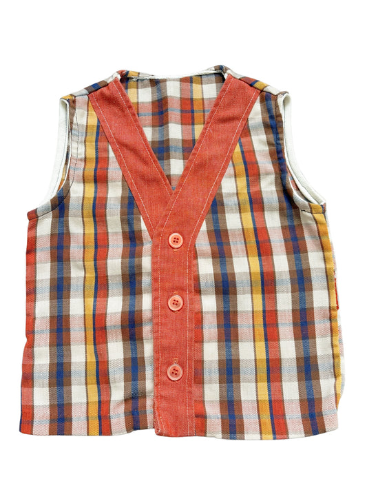 Baby plaid vest