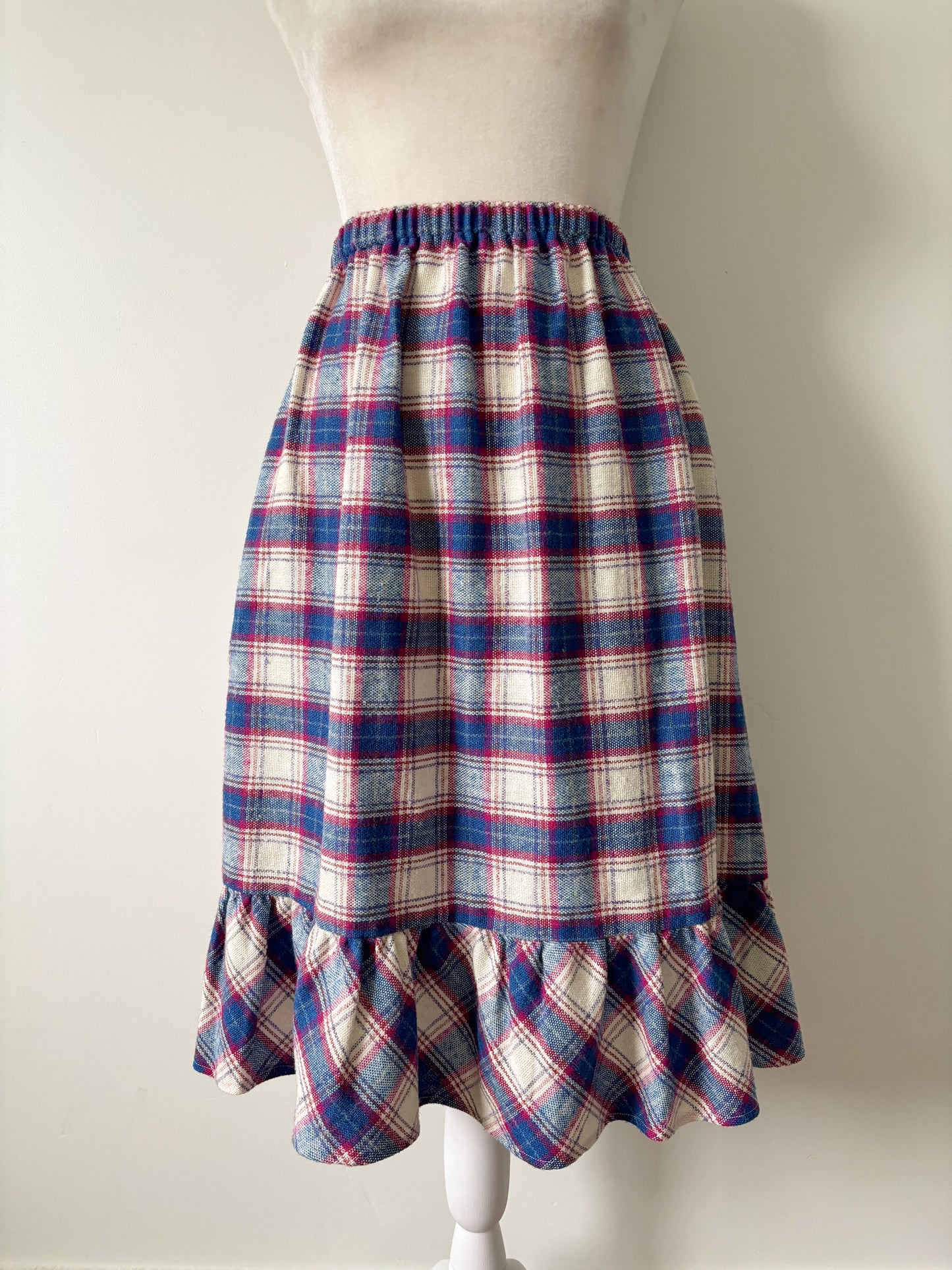 Plaid skirt-XXS