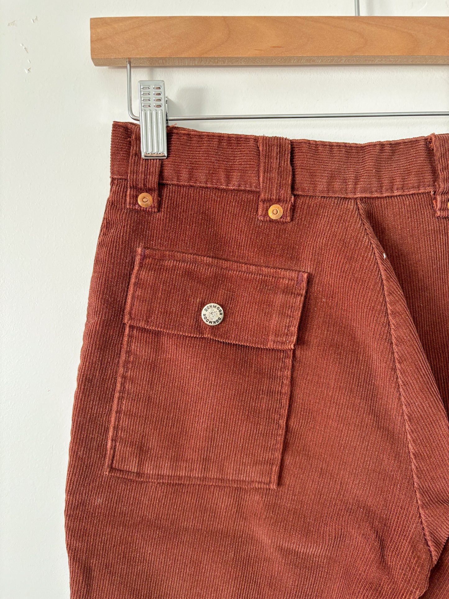 Burnt orange corduroy pants-XS