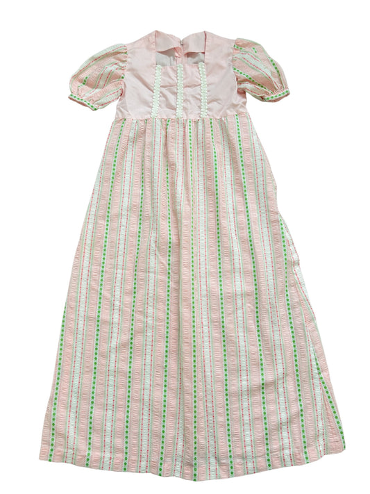 Baby Pink striped maxi dress