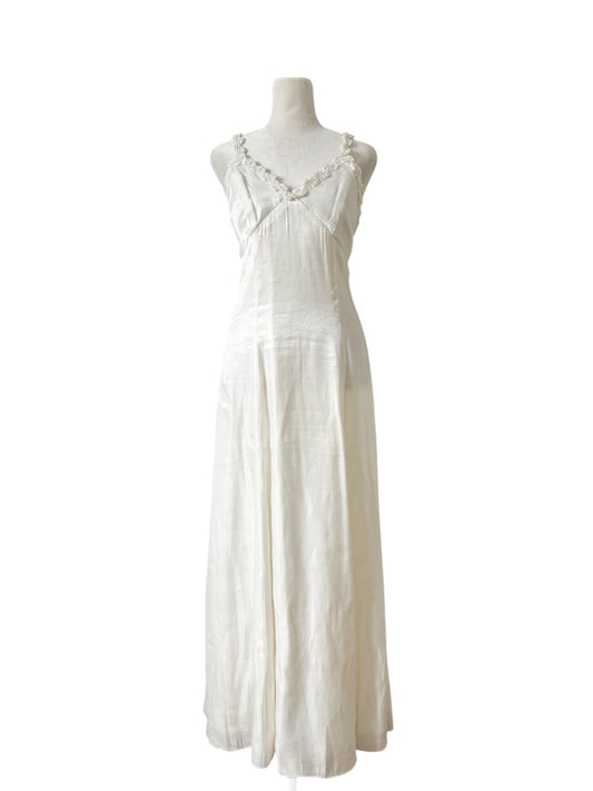 Vintage Gown W/ Applique Detailing-Small