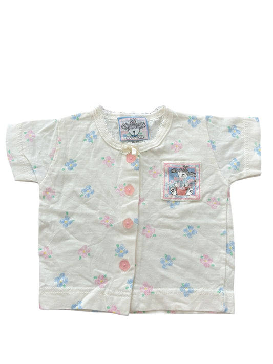 Baby floral dog button up top-3M