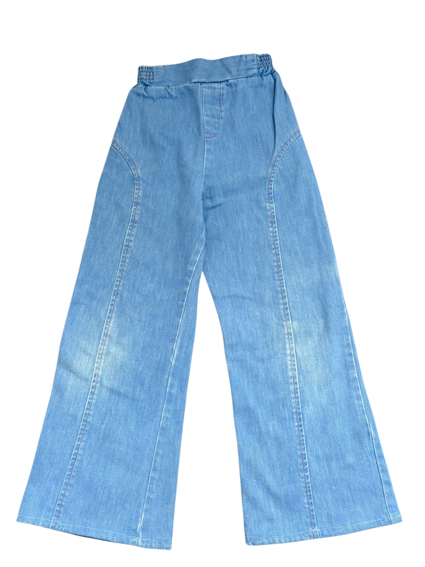 Baby denim flare red stitch jeans