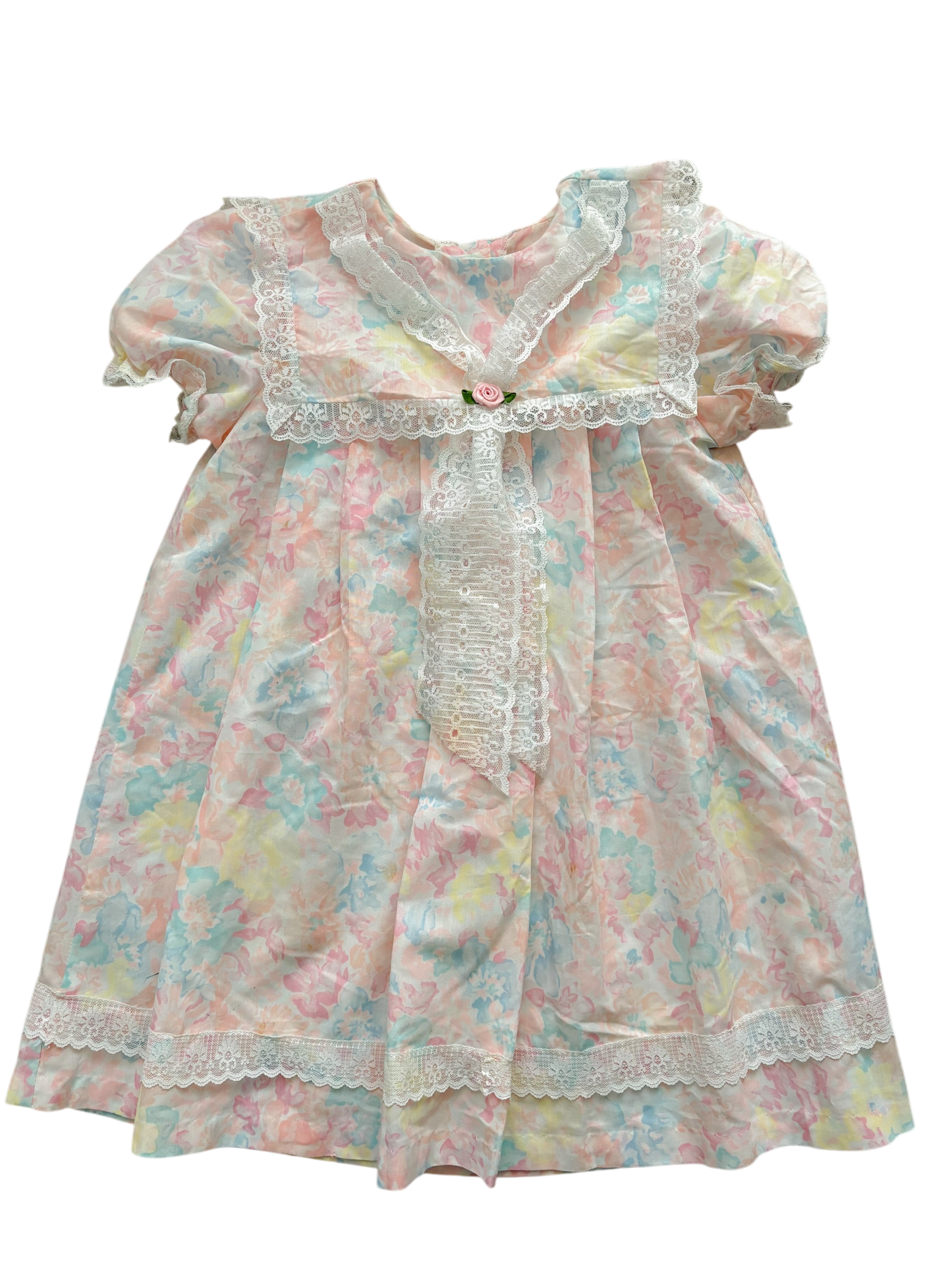 Pink floral evy dress-6T