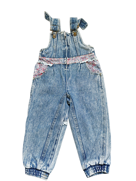 Baby acid wash overalls