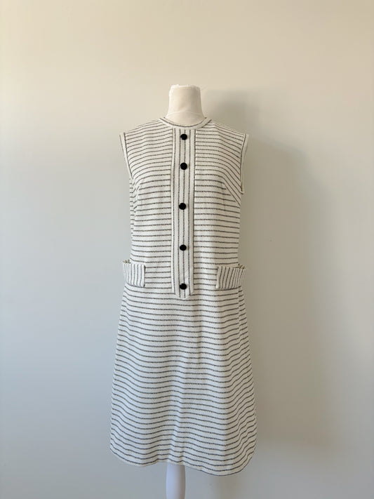 Striped midi dress-M