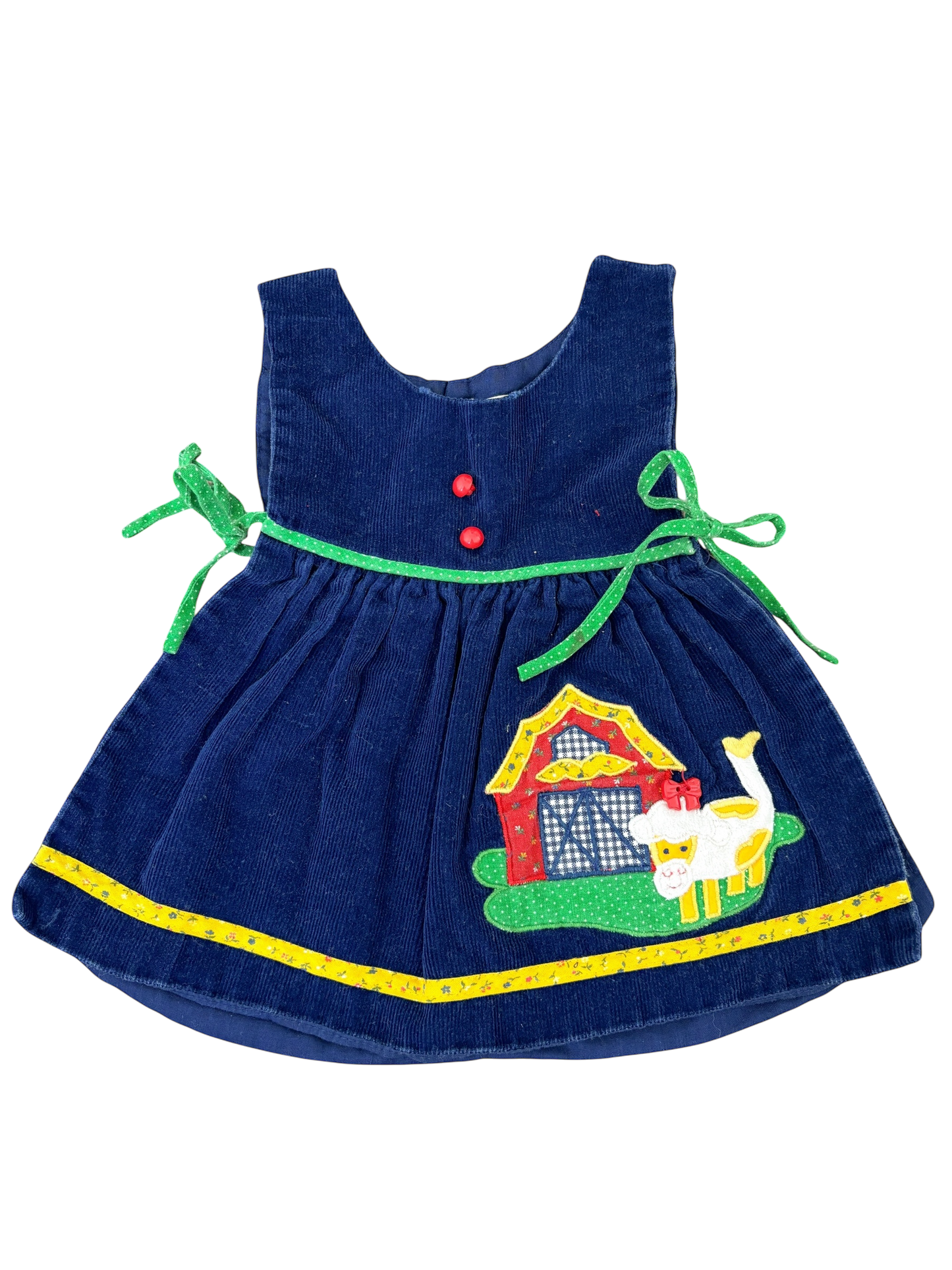 Baby navy house apron dress-12M