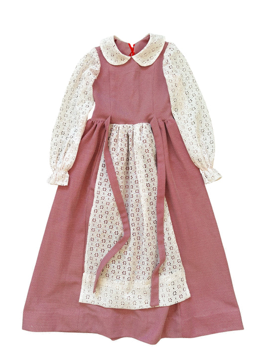 Youth red white sleeve dress-8-10