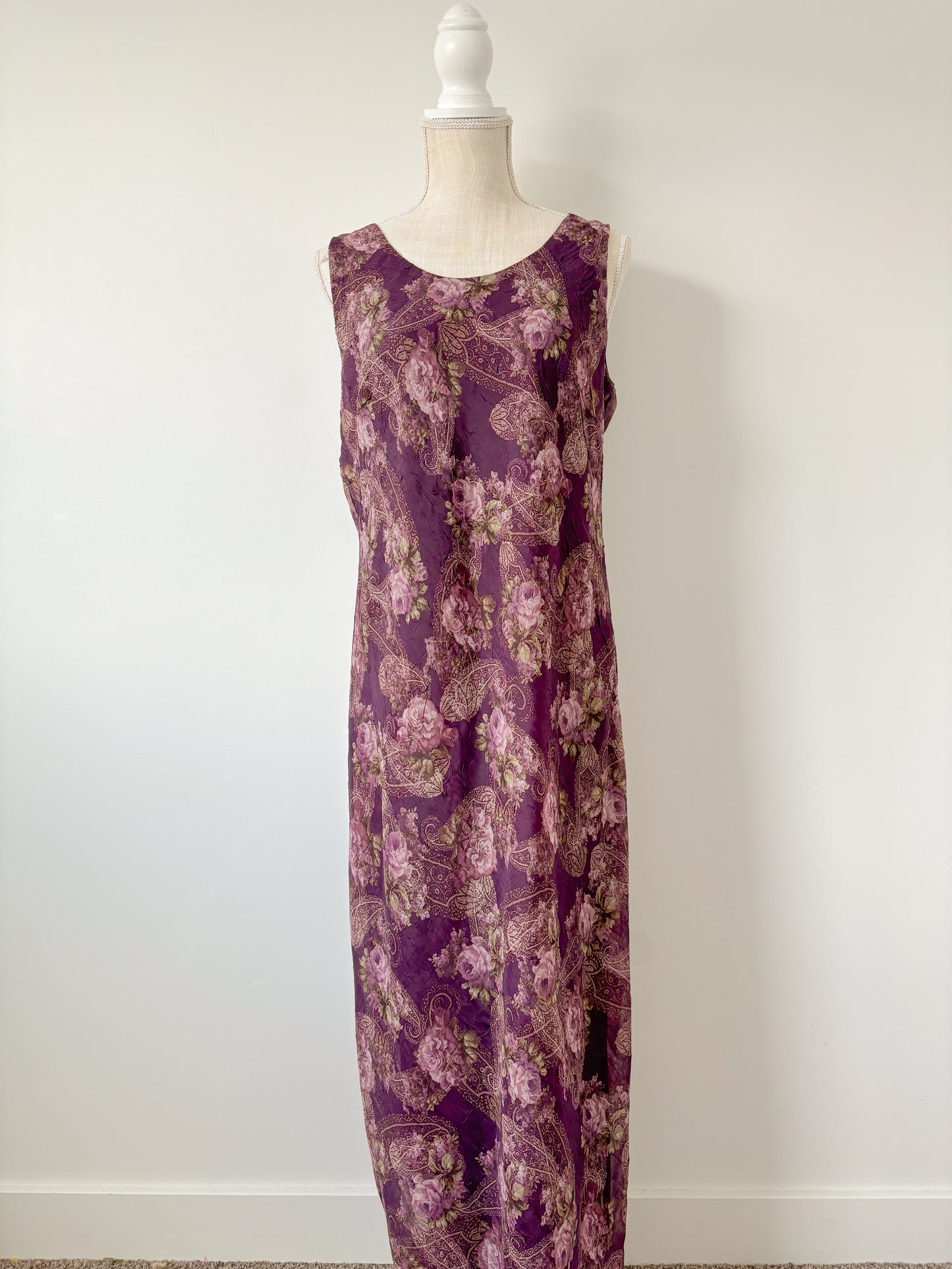 Purple floral k studio maxi dress-M