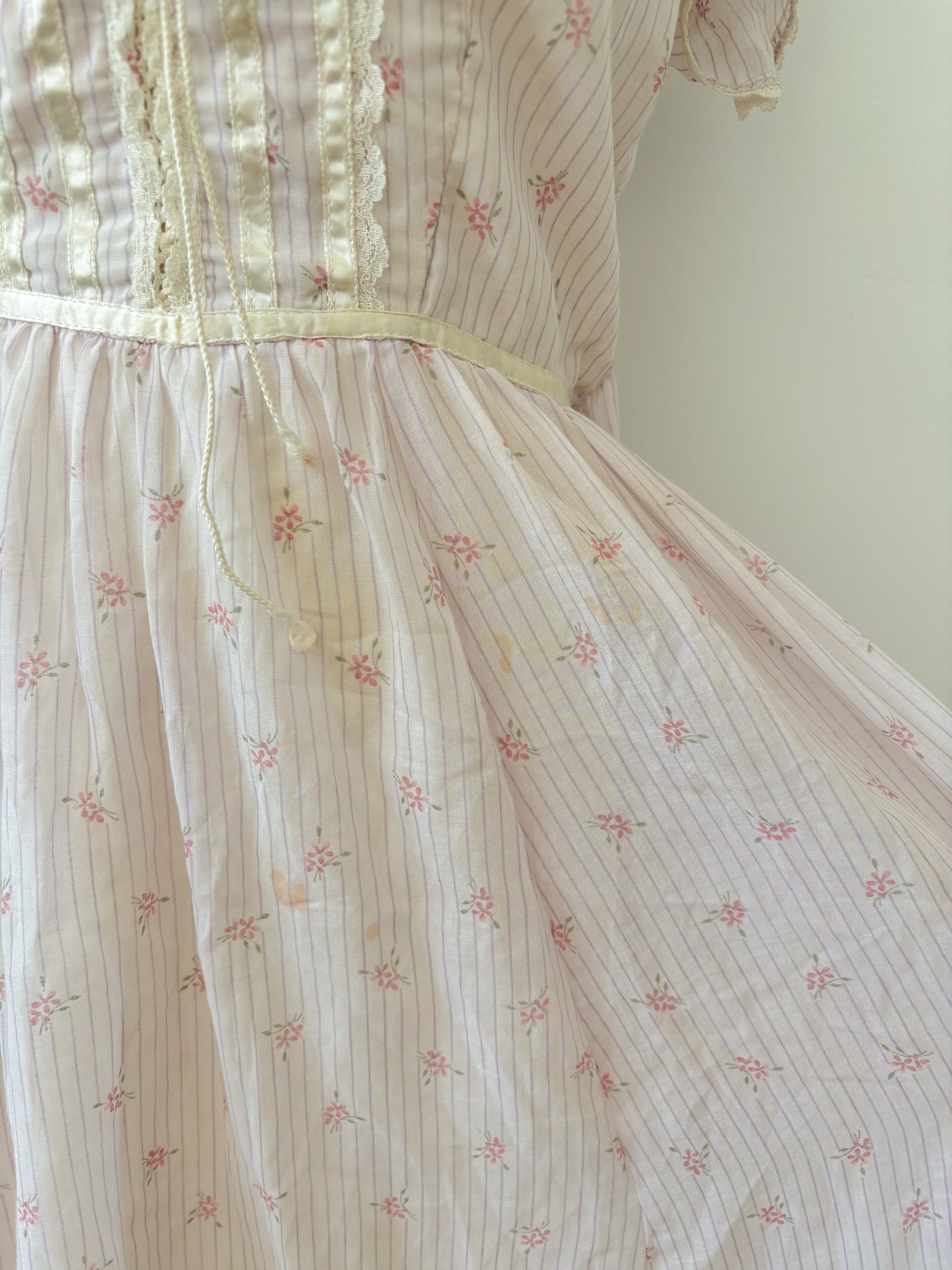 Pink floral gunne sax dress-as is