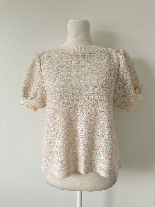 Pastel short sleeve sweater-M