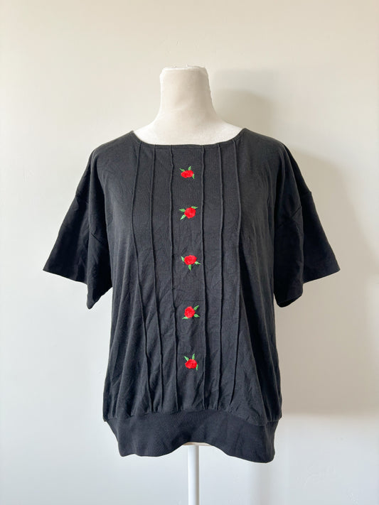 Black rose tee-M