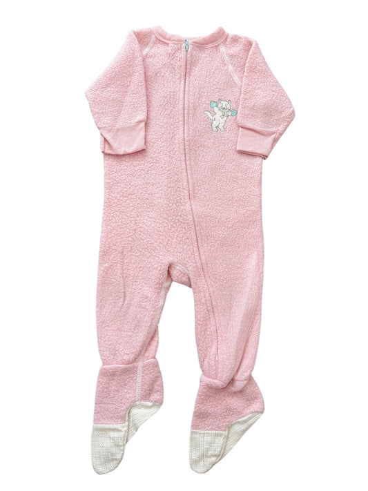 Baby Pink cat onesie-12M