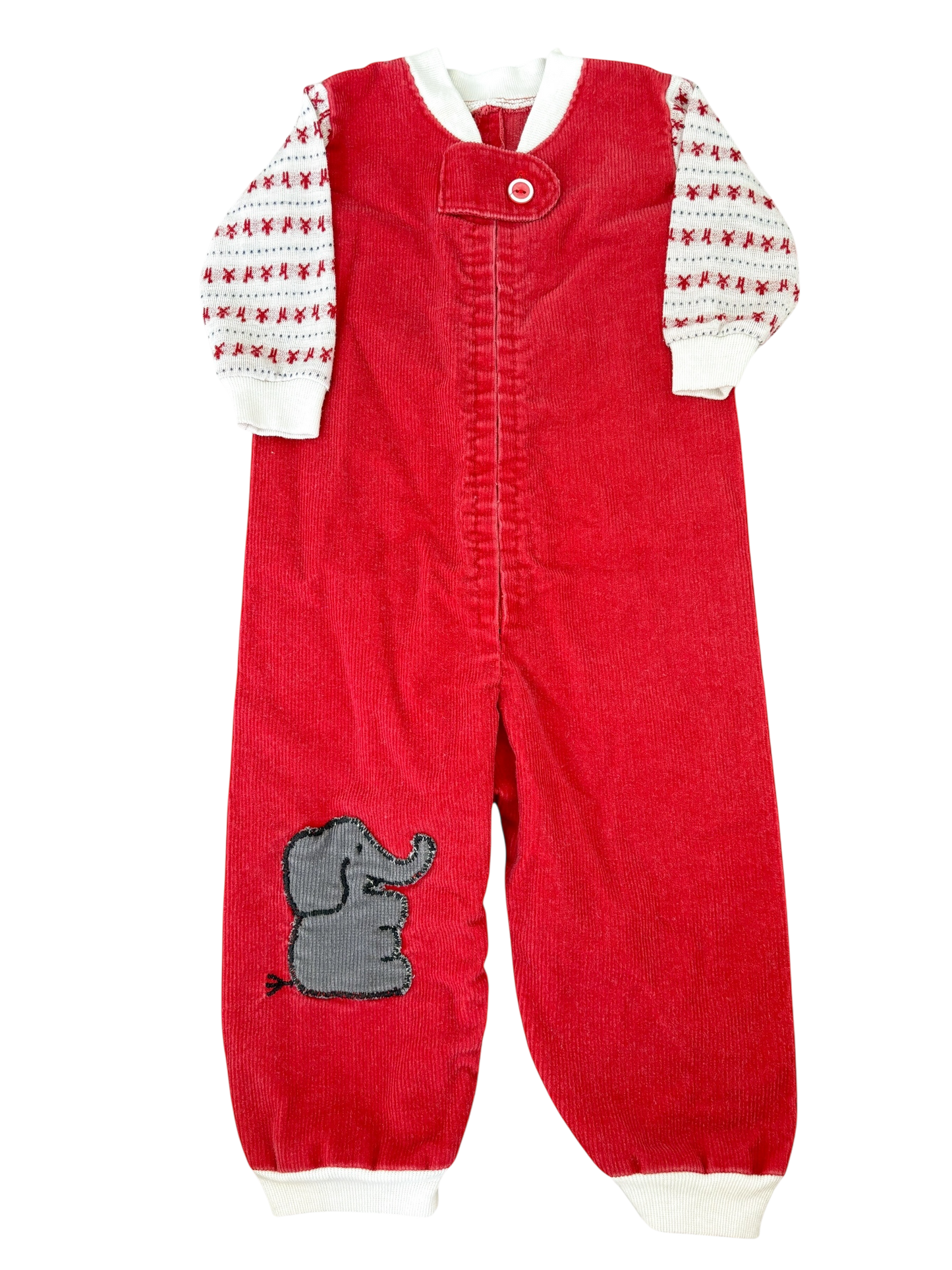 Baby red elephant jumpsuit