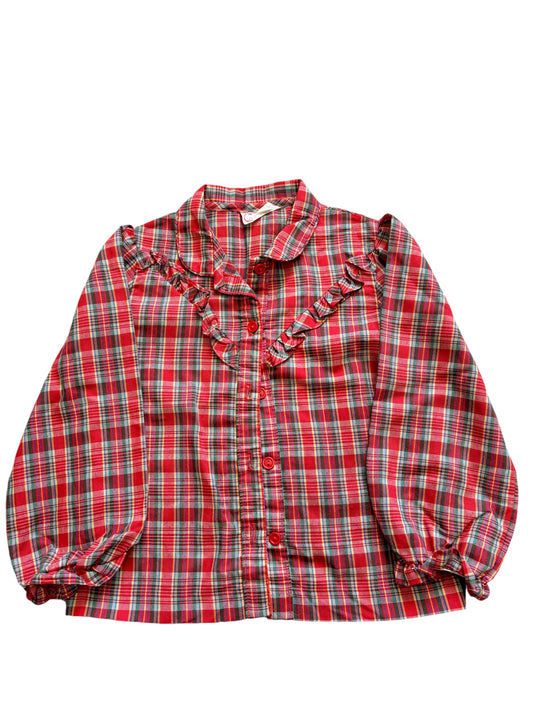 Baby plaid classy kid blouse