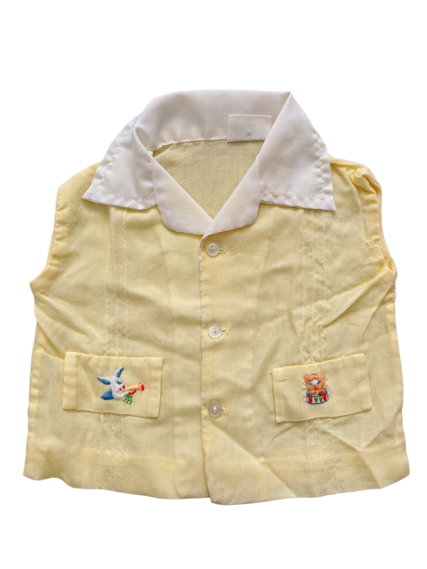 Baby yellow button up-NB