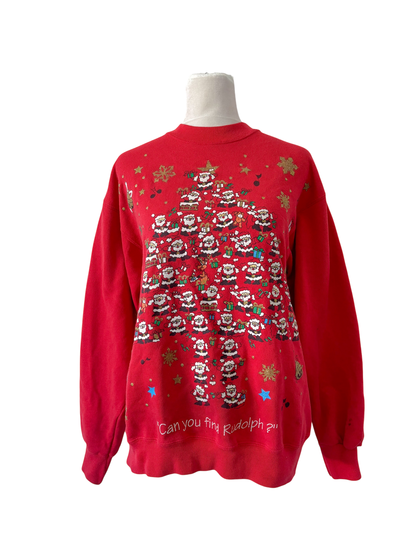 Red tree Santa sweatshirt-M