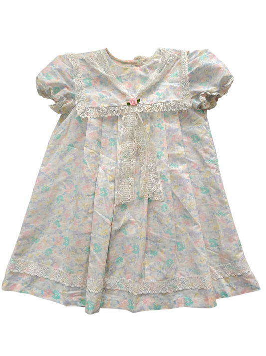 Blue floral evy dress-6T