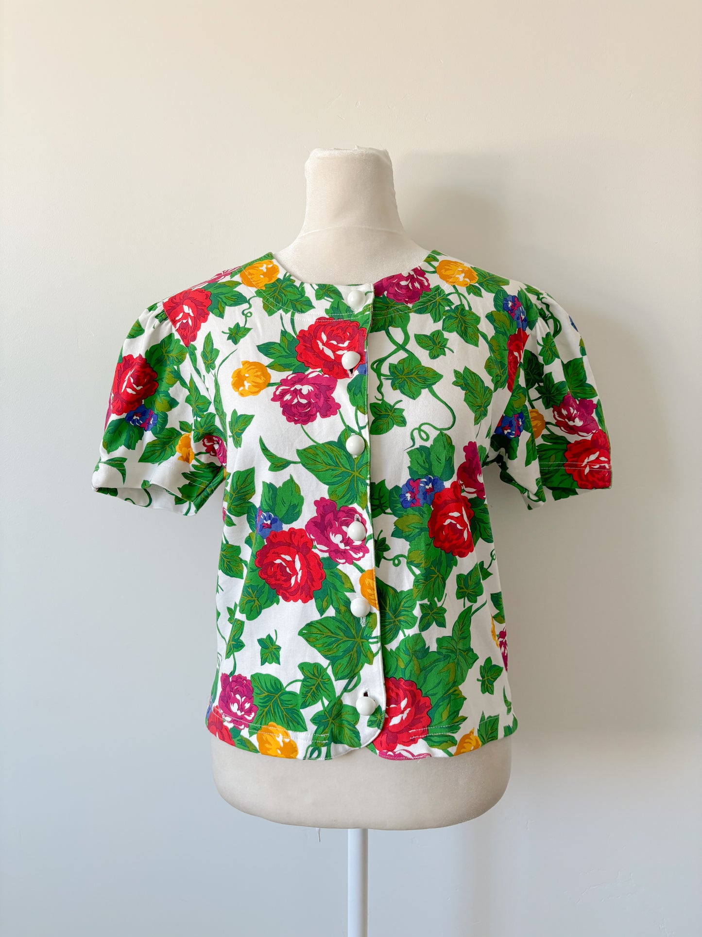 Floral button up Marisa top-S