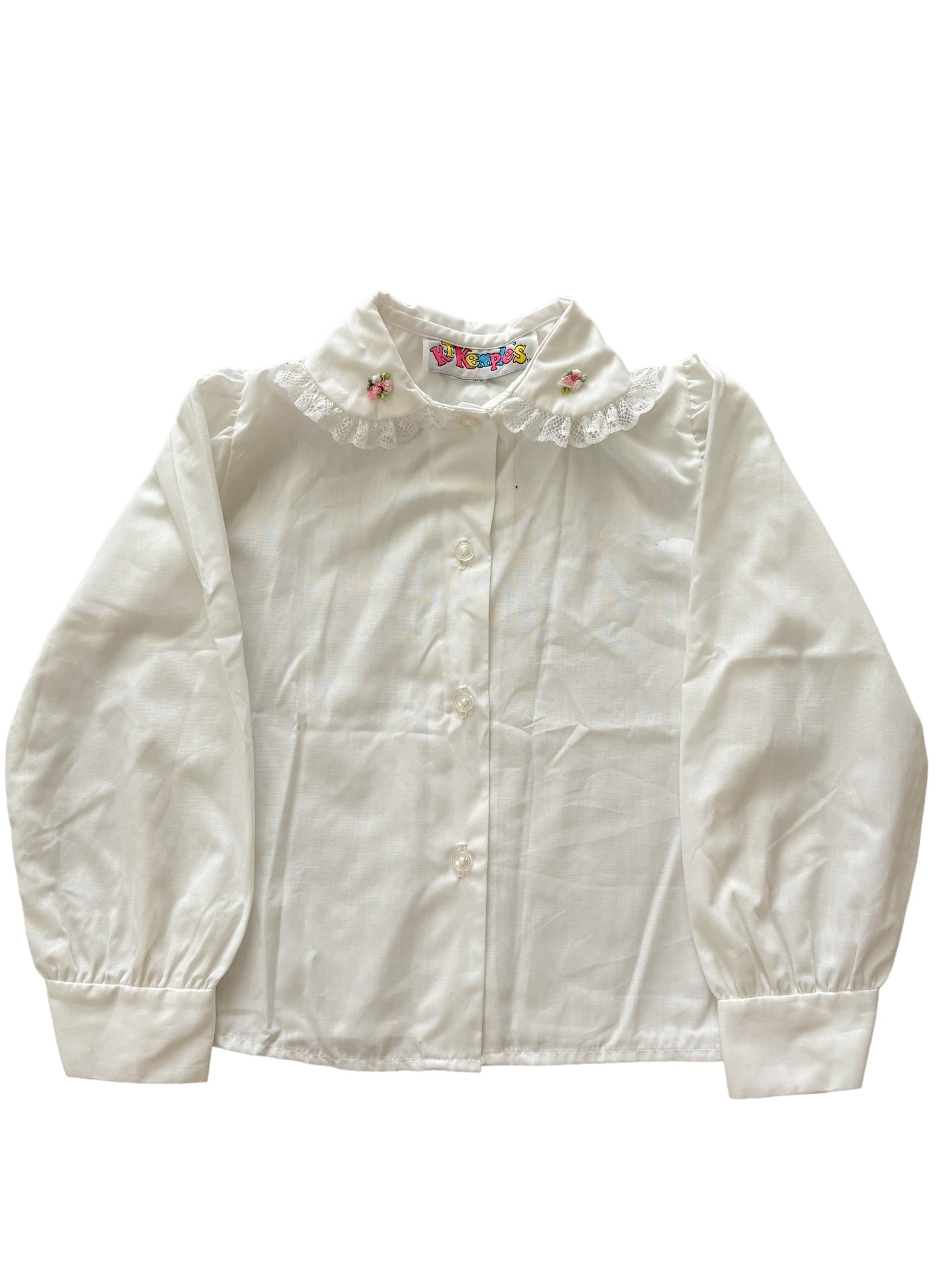 Baby white collared blouse-5T