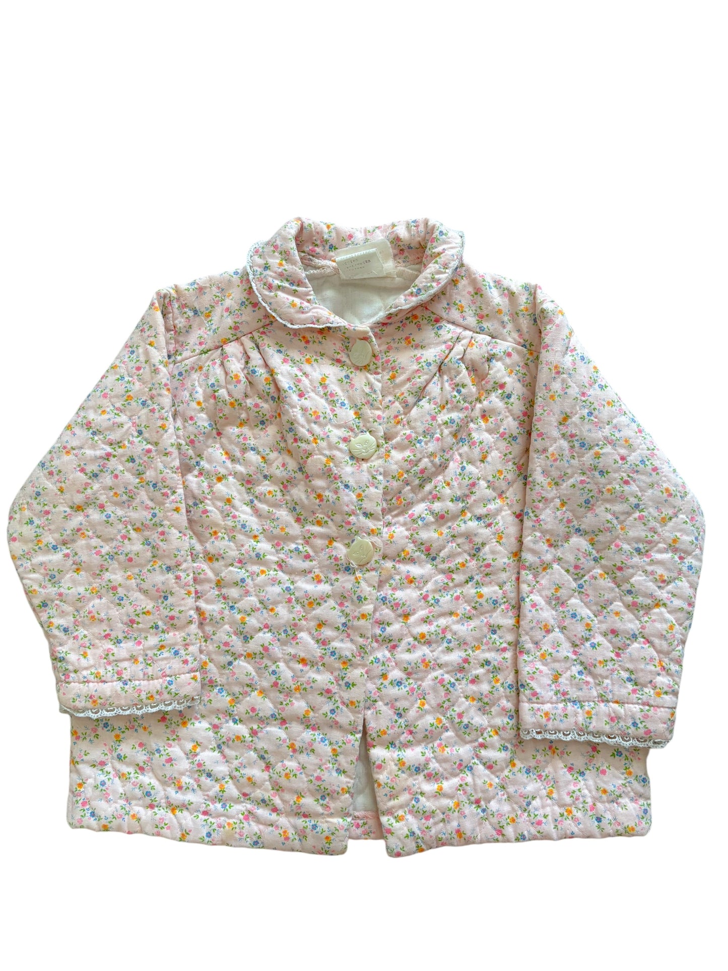 Baby pink floral coat-24M