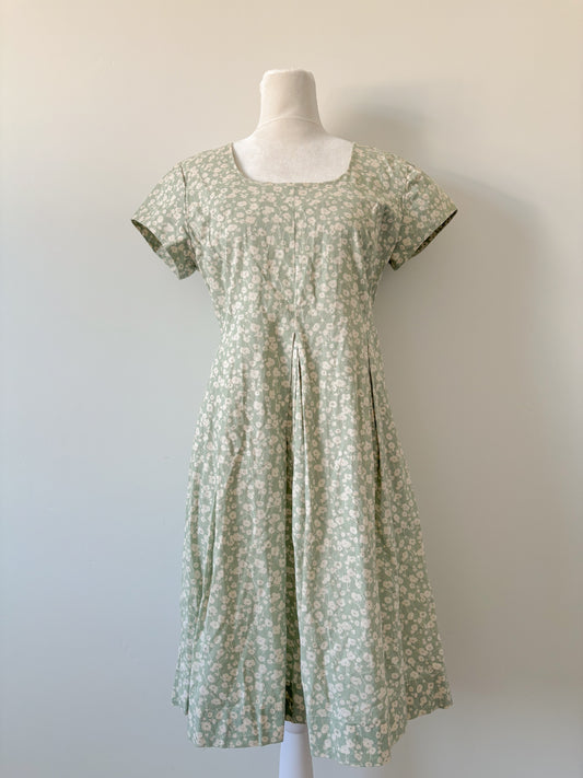 Light green floral dress-S