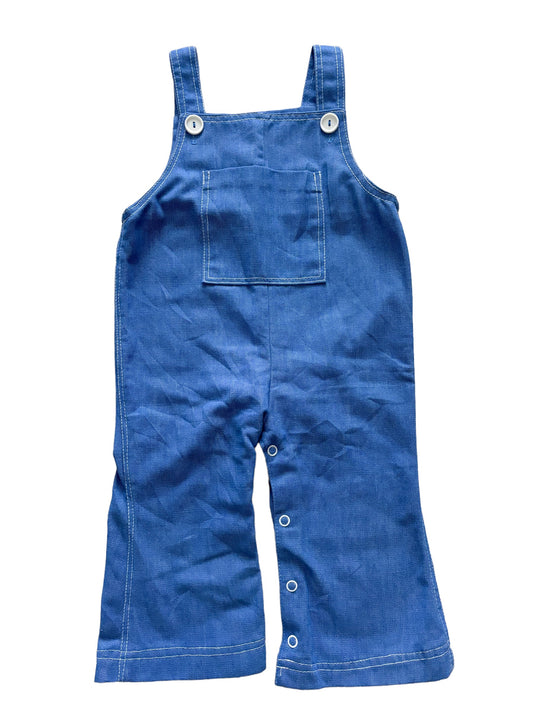 Baby blue denim overalls