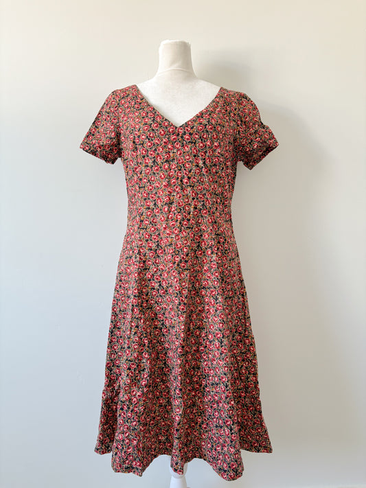 Pink floral dress-M