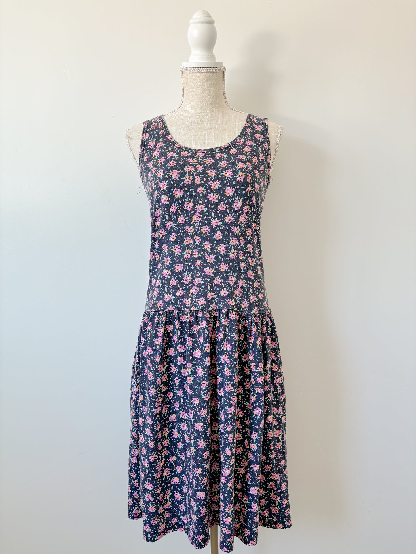 Navy floral John Matthew dress-S