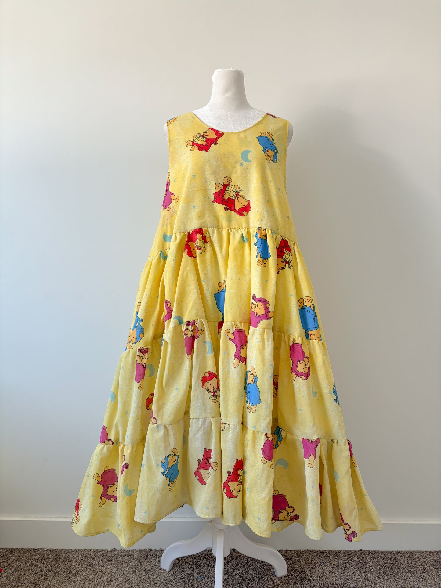 yellow sleepy pooh dress