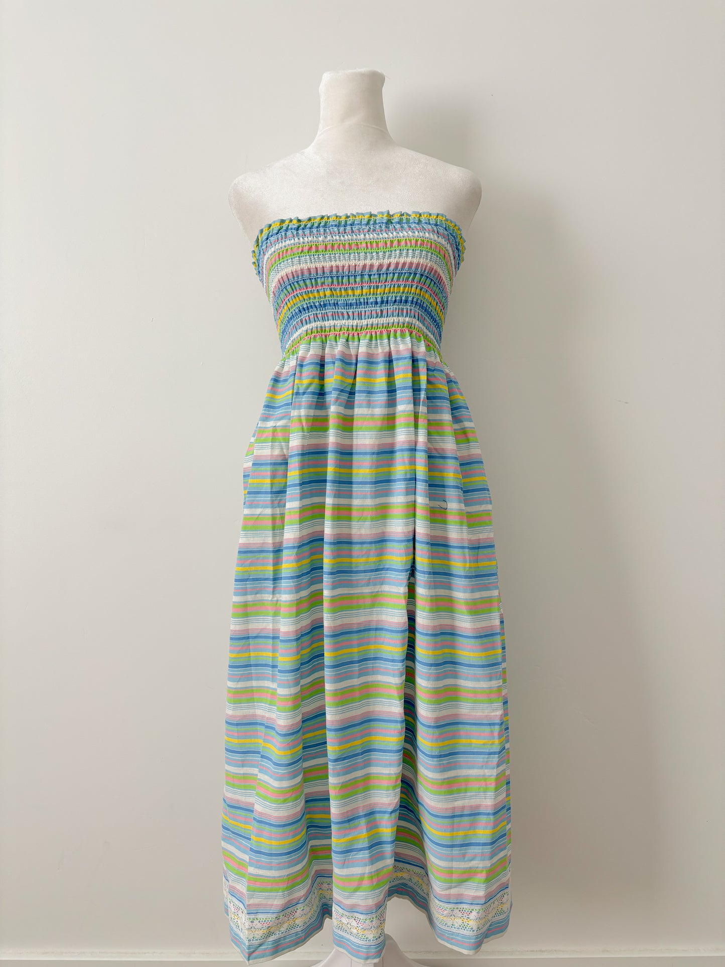 Striped tube top dress-S