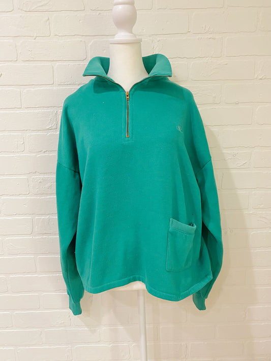 Teal Nike 1/4-Zip Pullover - Large