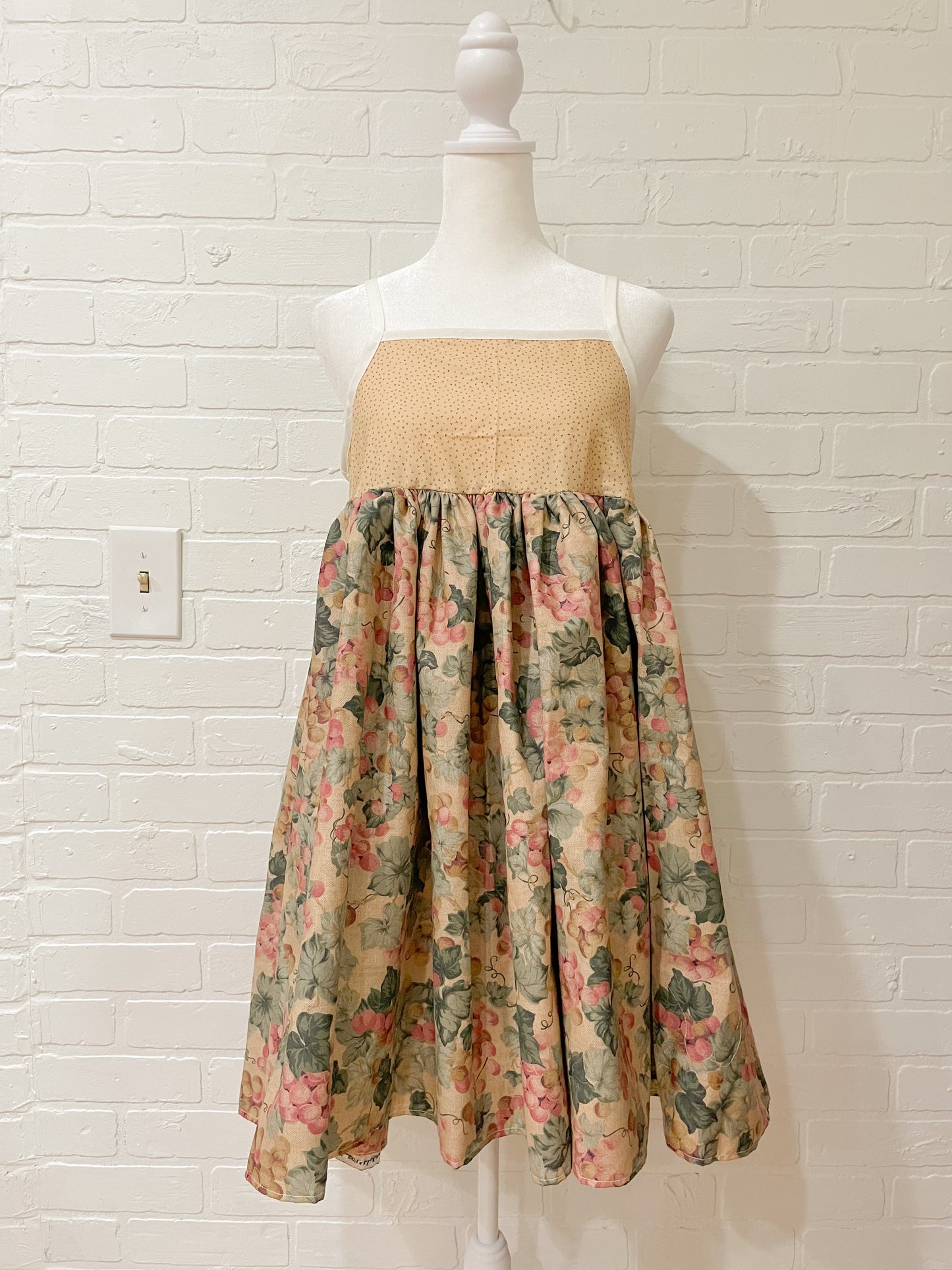 Handmade brown floral dress