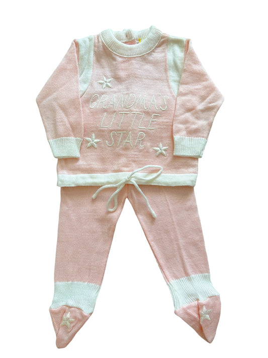 Pink grandmas little star set-3M