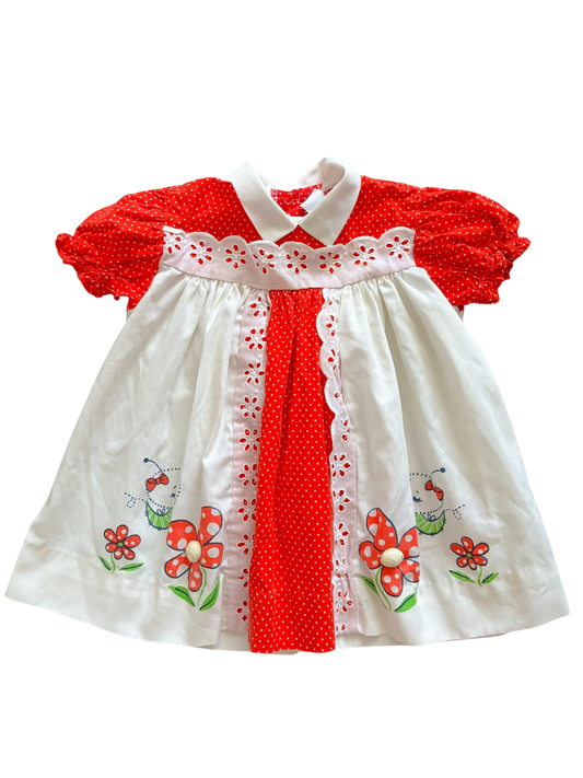 Baby red polka dot caterpillar dress