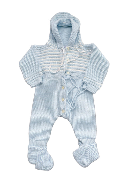 Baby blue knit jumpsuit