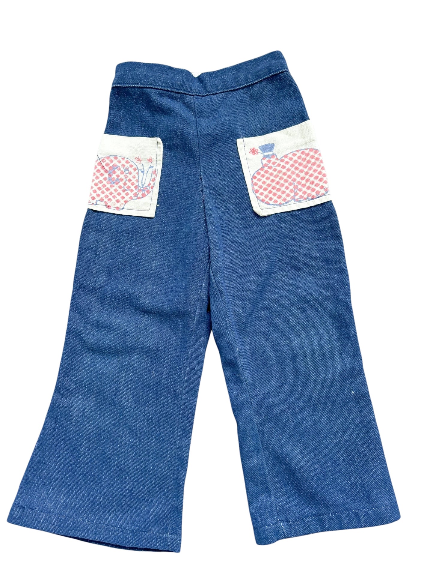 Baby dark wash elephant pocket pants