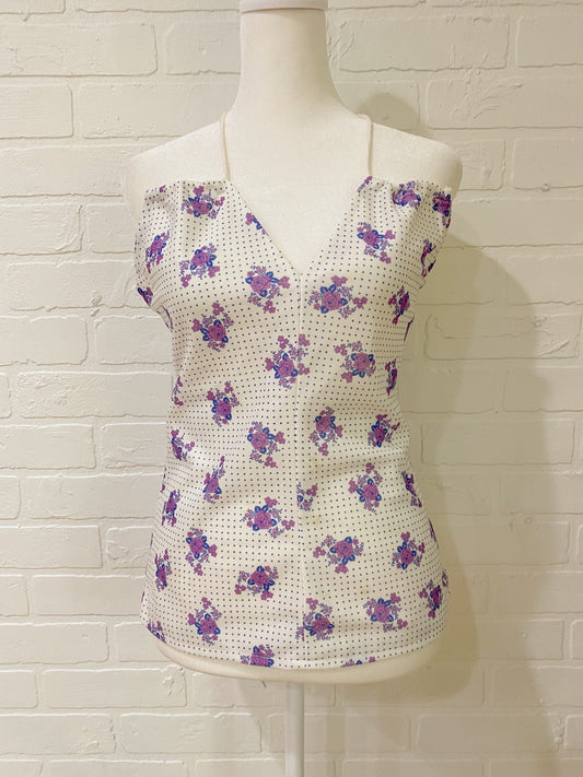 Purple Floral Halter Top-small