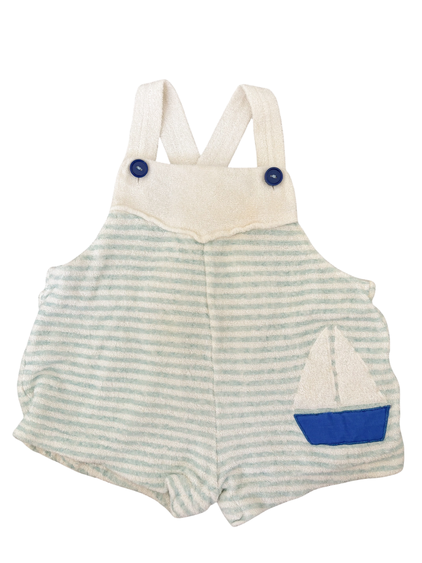 Baby striped terry cloth romper-18M