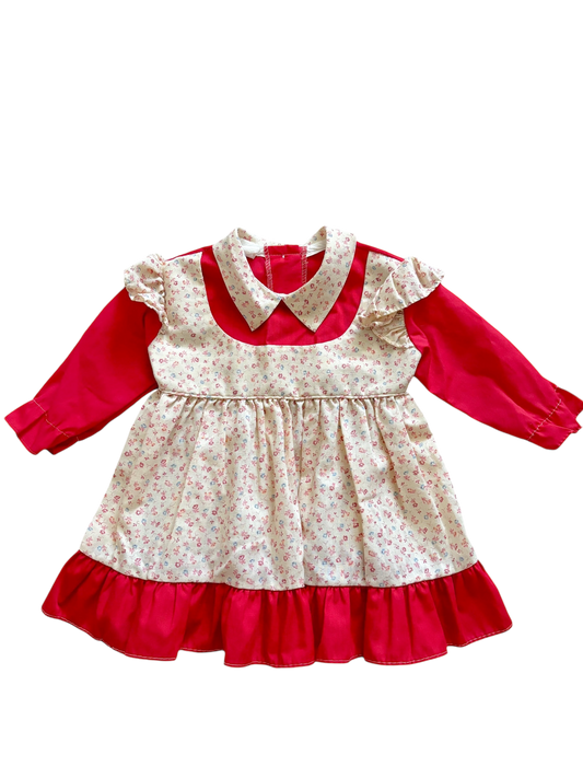 Baby red floral dress