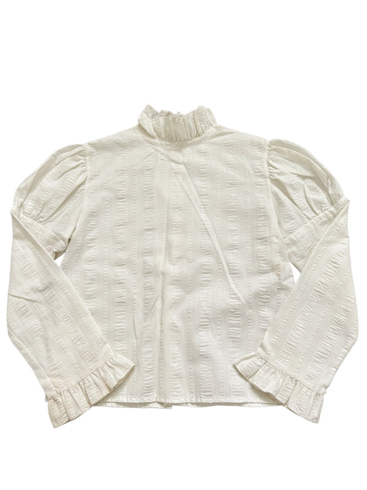 Youth white ruffle blouse