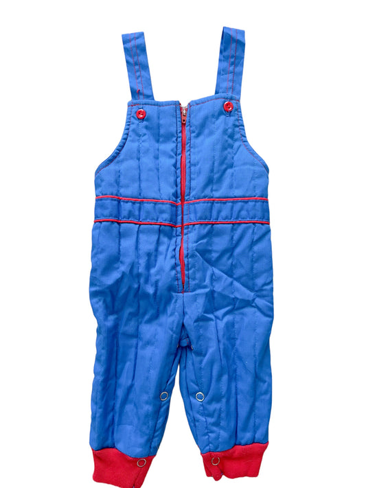 Baby blue quilted overalls-6-9M