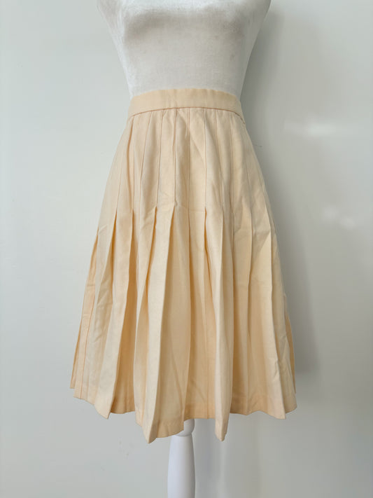 Yellow pleated skirt-M