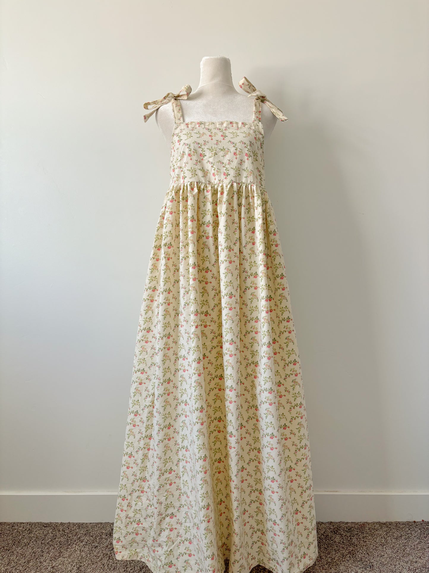 Handmade yellow floral maxi dress