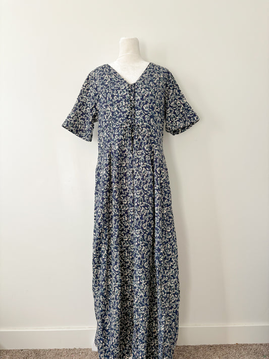 Blue floral Erika jumpsuit-L