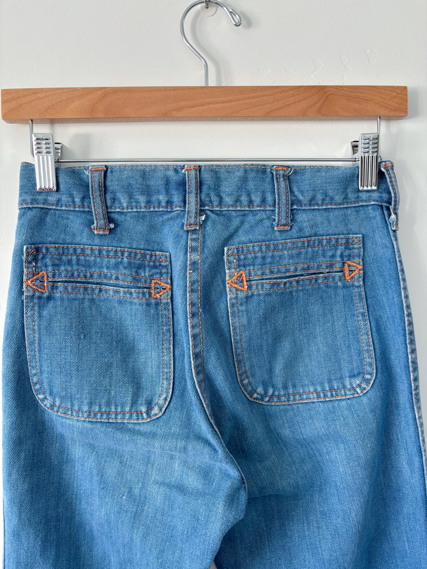 Denim orange trim jeans-S